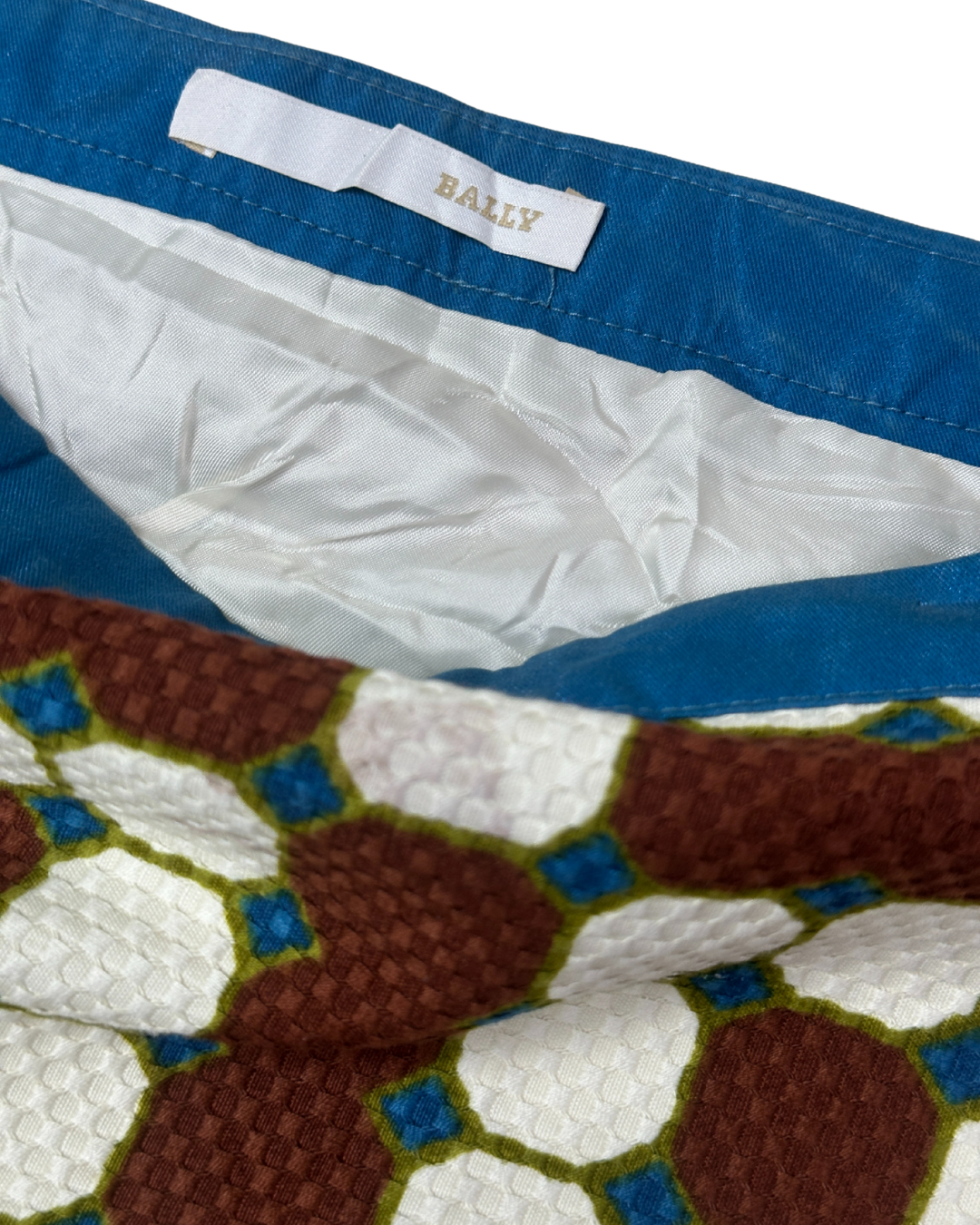 Vintage Bally Geometric Print Knee-Length Skirt Large