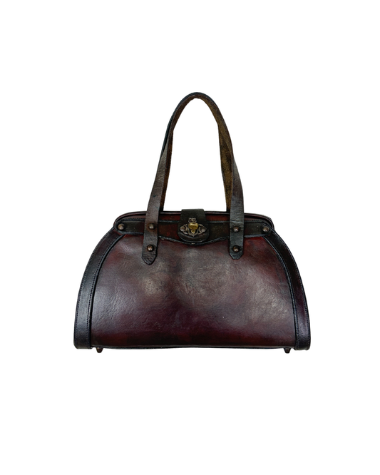 RARE Vintage 1960s John Romain Genuine Leather Bag Satchel