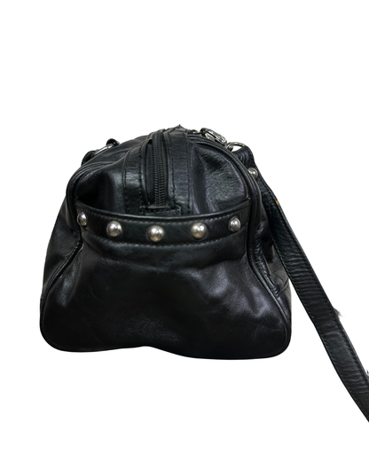 Vintage Genuine Leather Satchel Crossbody Bag