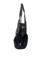 2000s Slouchy Leather Tote with Multicolor Reptile Panels