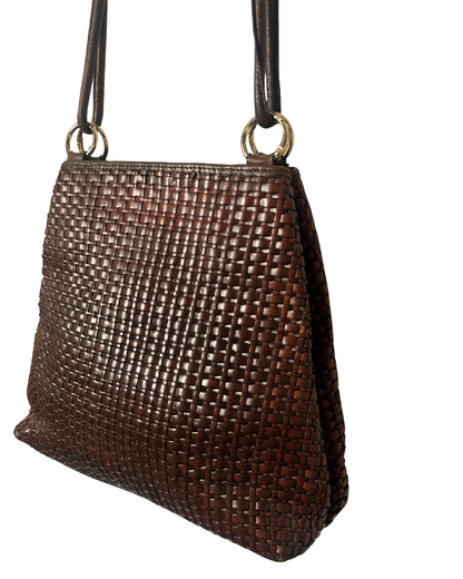 Preston & York Hand Woven Leather Hobo Bag