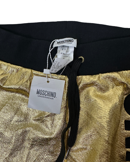 New Moschino Metallic Gold Gym Jogging Women's Pants