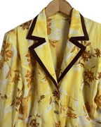 80s Yellow Floral Women's Shirt - Funkify