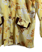 80s Yellow Floral Women's Shirt - Funkify