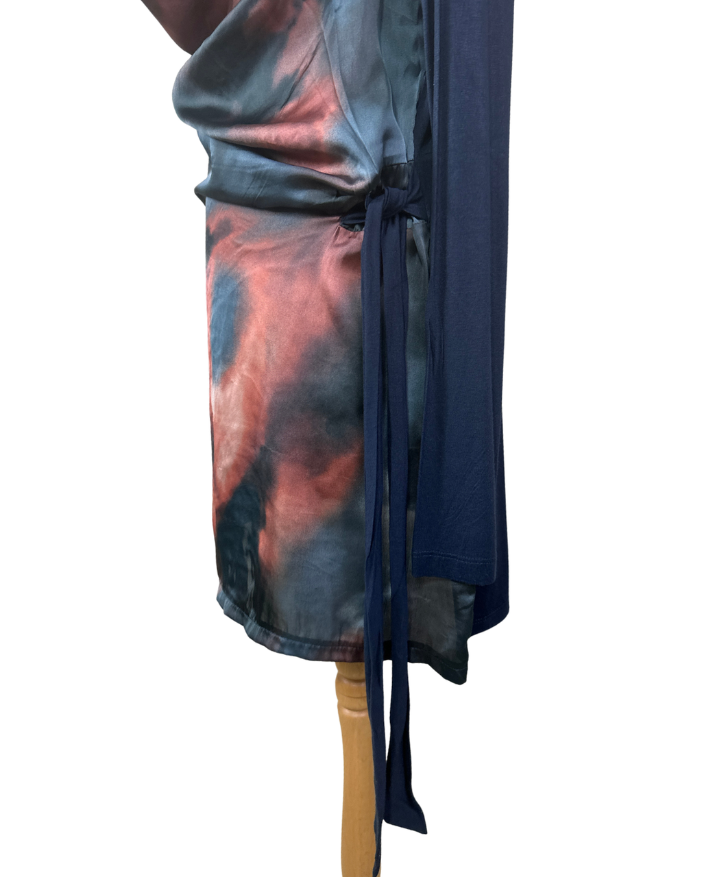 Y2K Laura di Sarpi Abstract Print Cowl Neck Mini Dress