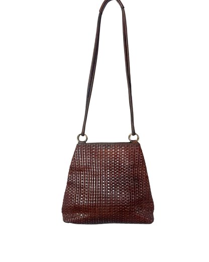 Preston & York Hand Woven Leather Hobo Bag