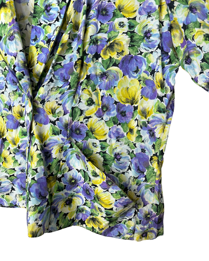 Vintage Christine Laure Floral Blouse Made in France - Women's XL