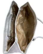 Vintage Y2K Minimalist White Genuine Leather Shoulder Bag