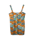 Asos Design Twill  Postcard Print Mini Dress - UK 12/ US 8