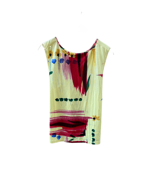 Y2K Floral Gathered-Back Tank