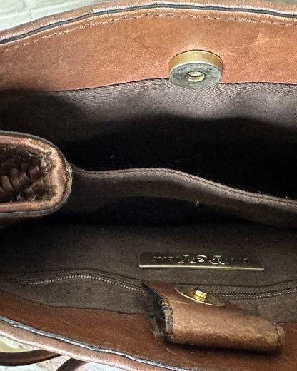 Preston & York Hand Woven Leather Hobo Bag