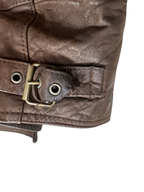 Vintage 2in1 Genuine Leather Jacket with Detachable Vest