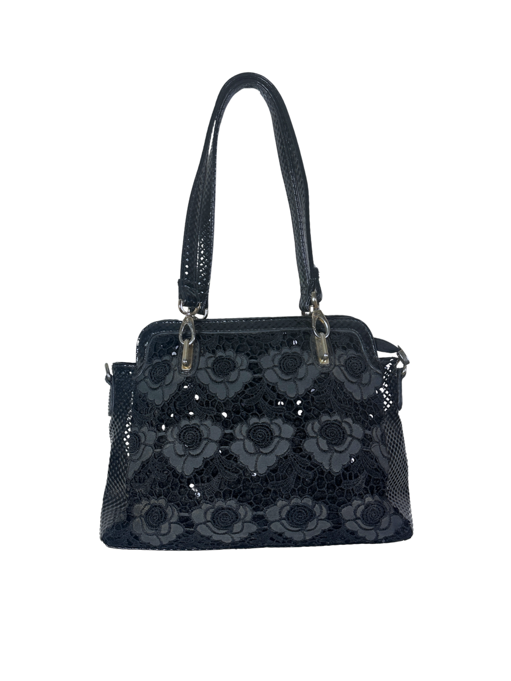 Vintage Gothic Romantic Crochet Rose Handbag