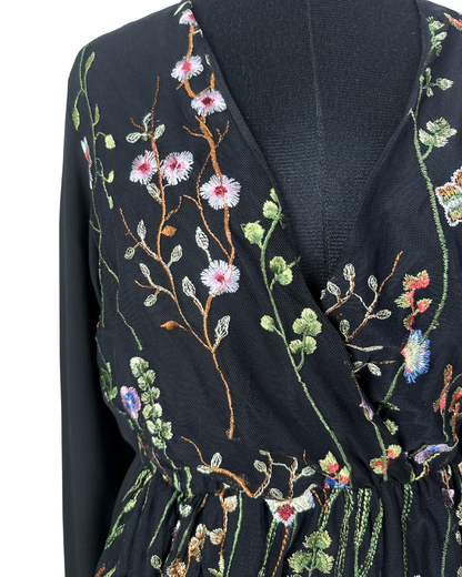 Piazza Italia Embroidered Mesh Overlay Dress
