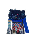Y2K Save The Queen Mixed Print Off-Shoulder Statement Top