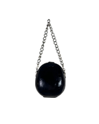 Retro Structured Round Statement Bag with Chunky Chain