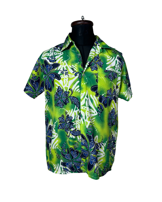 Green Abstract Floral Print Large