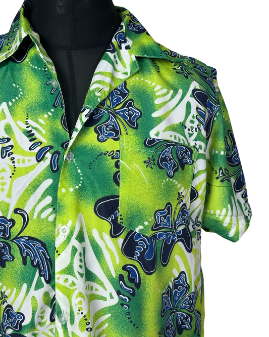 Green Abstract Floral Print Large