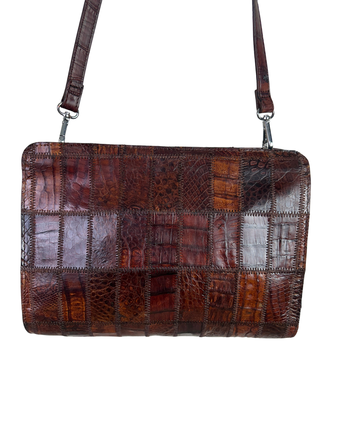 Vintage 1960s Paco's Valencia Crocodile Leather Crossbody Bag