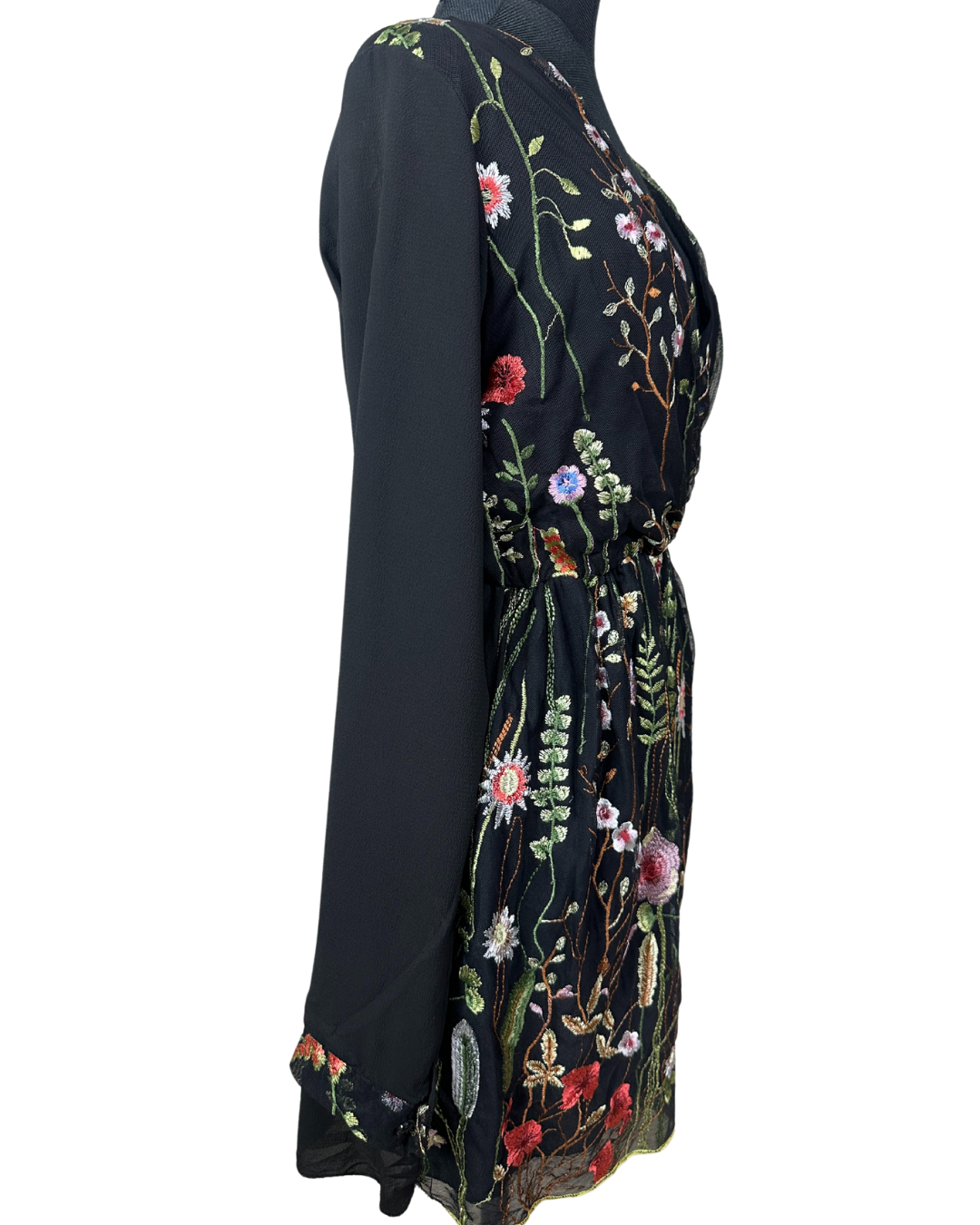 Piazza Italia Embroidered Mesh Overlay Dress