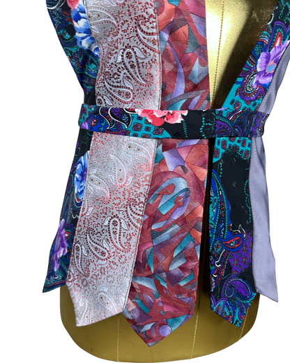 Handmade Upcycled Tie Halter Vest Top  & Choker