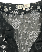Y2K Babel Sheer Floral Embroidered Ruffle Blouse