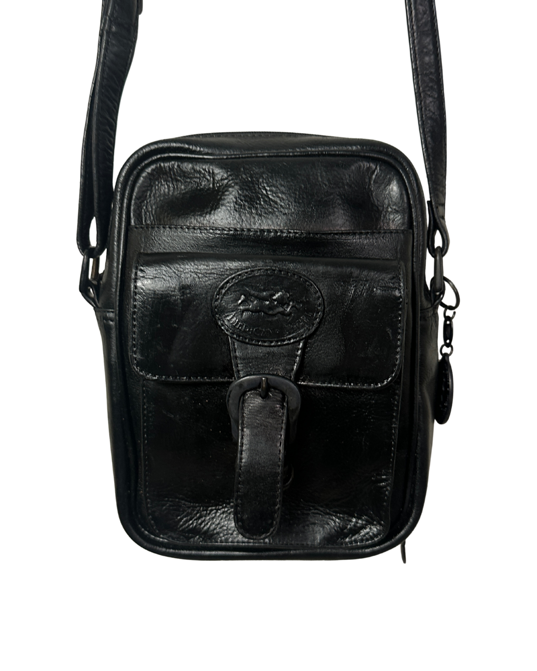 Vintage Unisex American Angel Genuine Leather Crossbody Bag
