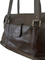 Vintage Brown Genuine Leather Shoulder Bag