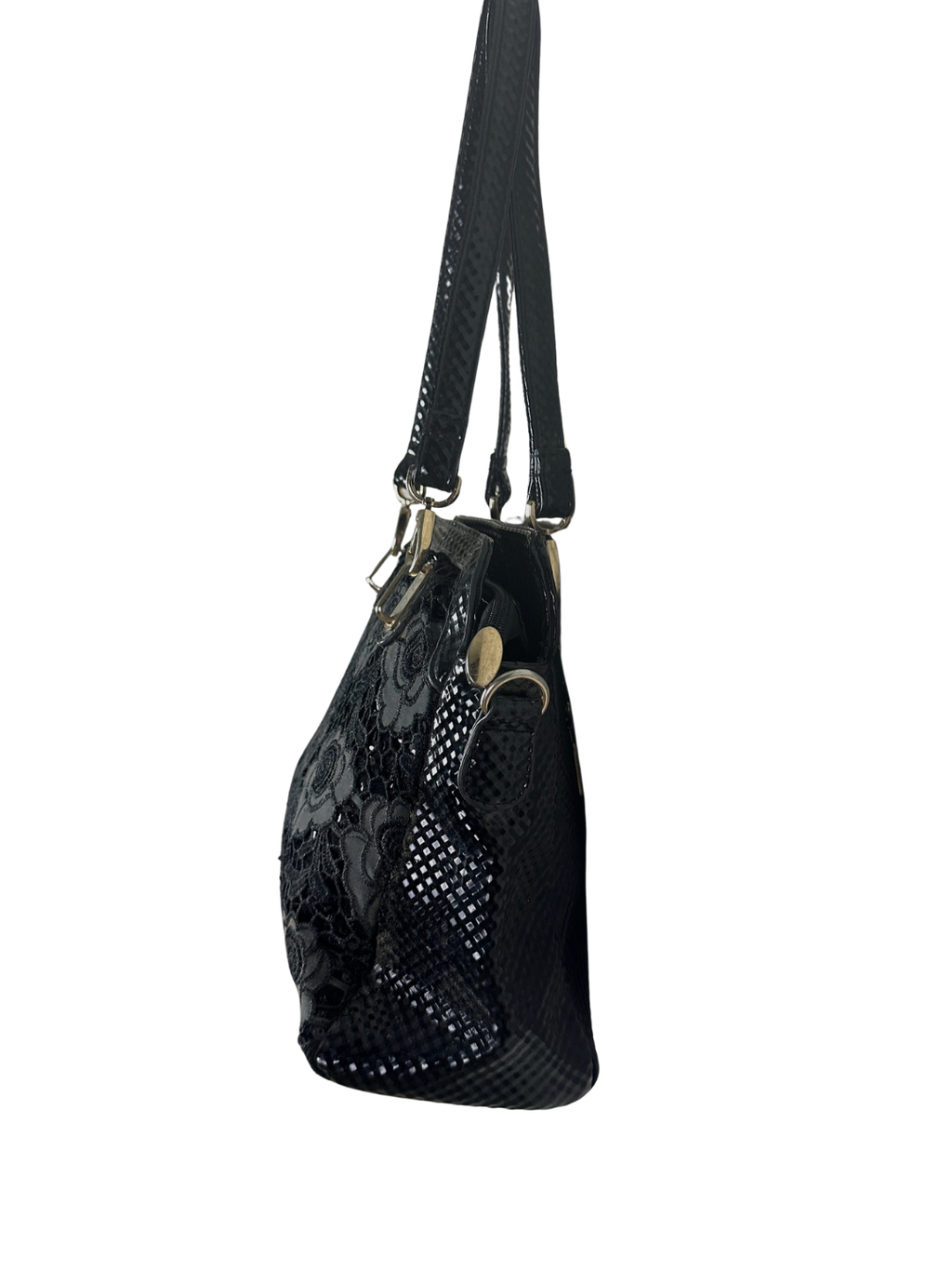 Vintage Gothic Romantic Crochet Rose Handbag