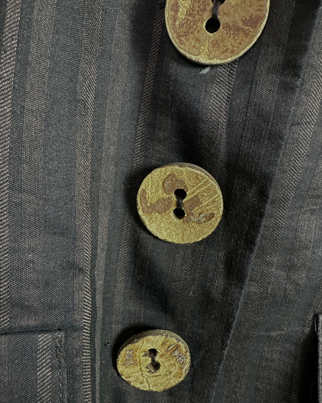 Vintage Caroll Linen Blend Brown Striped Women's Blazer