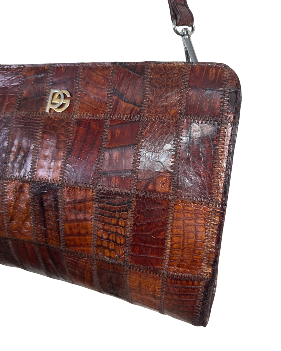 Vintage 1960s Paco's Valencia Crocodile Leather Crossbody Bag