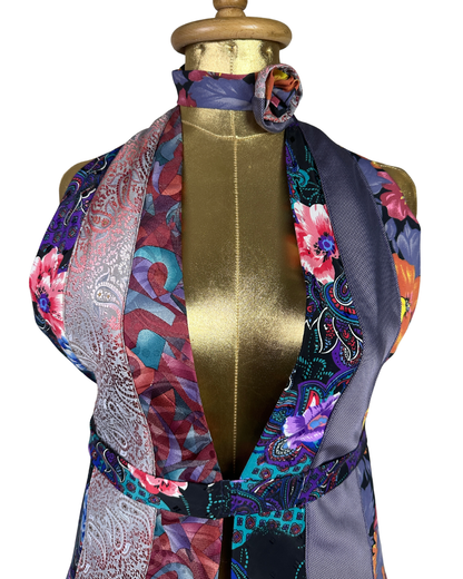 Handmade Upcycled Tie Halter Vest Top  & Choker