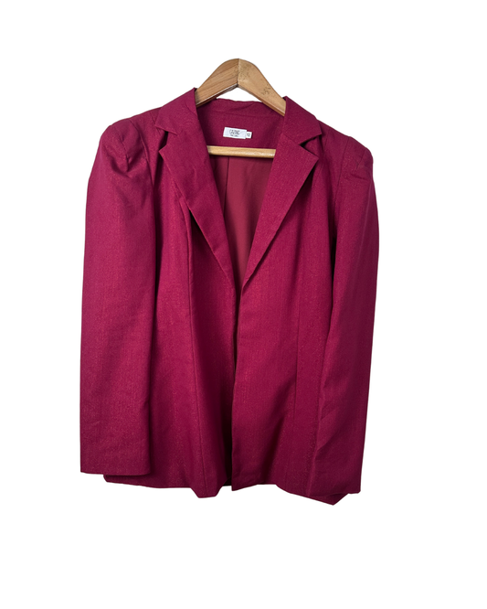 Caznic The Label Shimmering Open Front Blazer