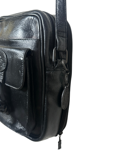 Vintage Unisex American Angel Genuine Leather Crossbody Bag