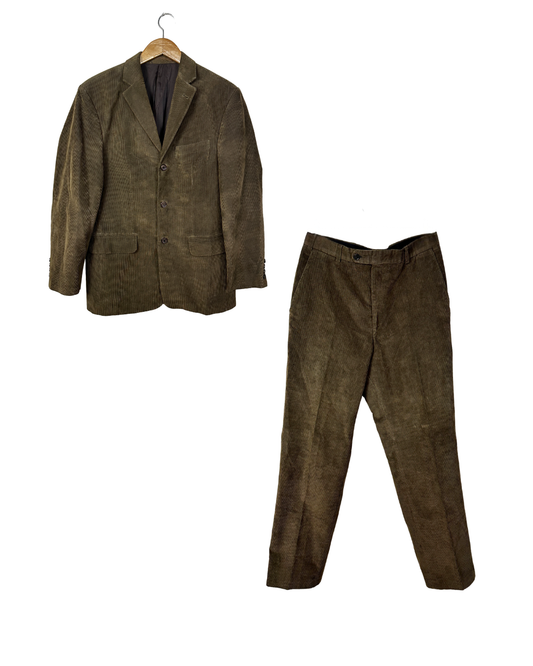 Angelo Litrico by C&A Corduroy Full Suit - Size 48