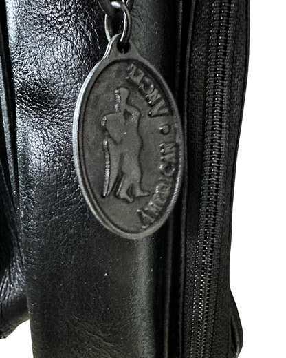 Vintage Unisex American Angel Genuine Leather Crossbody Bag