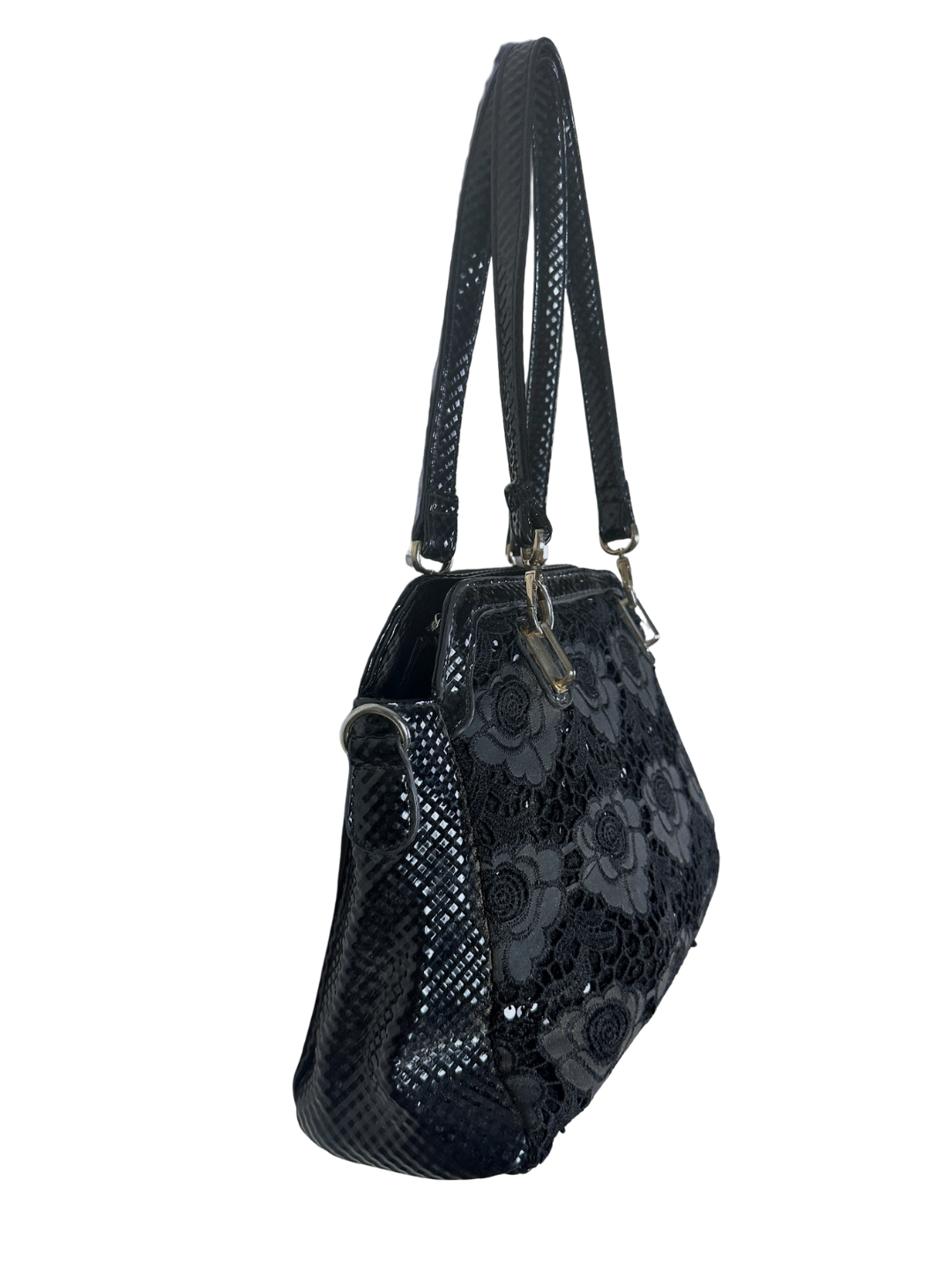 Vintage Gothic Romantic Crochet Rose Handbag