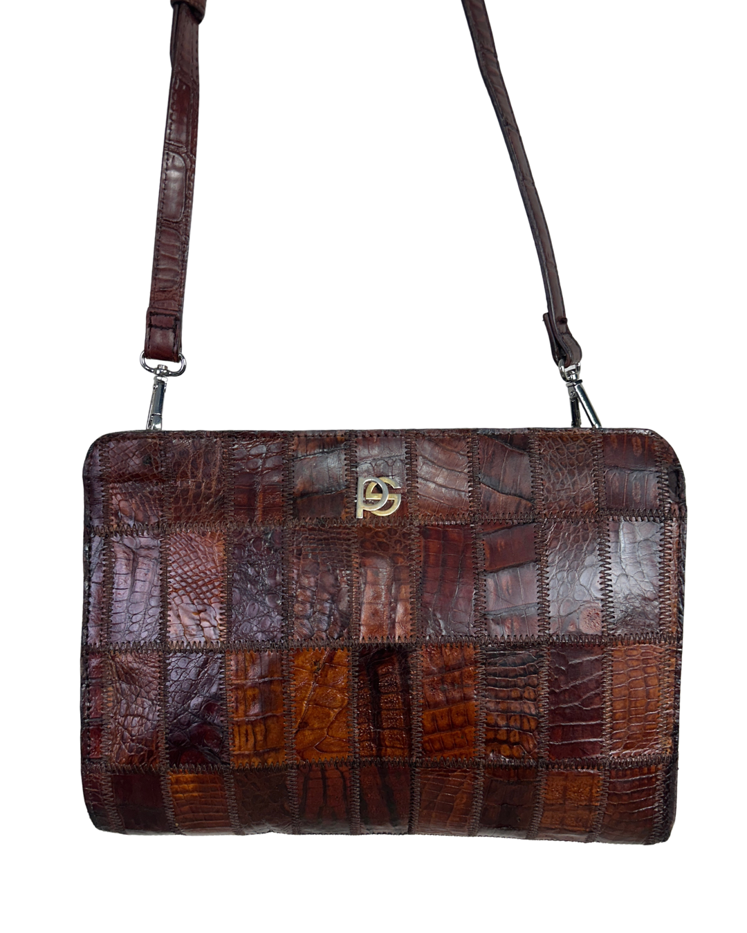 Vintage 1960s Paco's Valencia Crocodile Leather Crossbody Bag