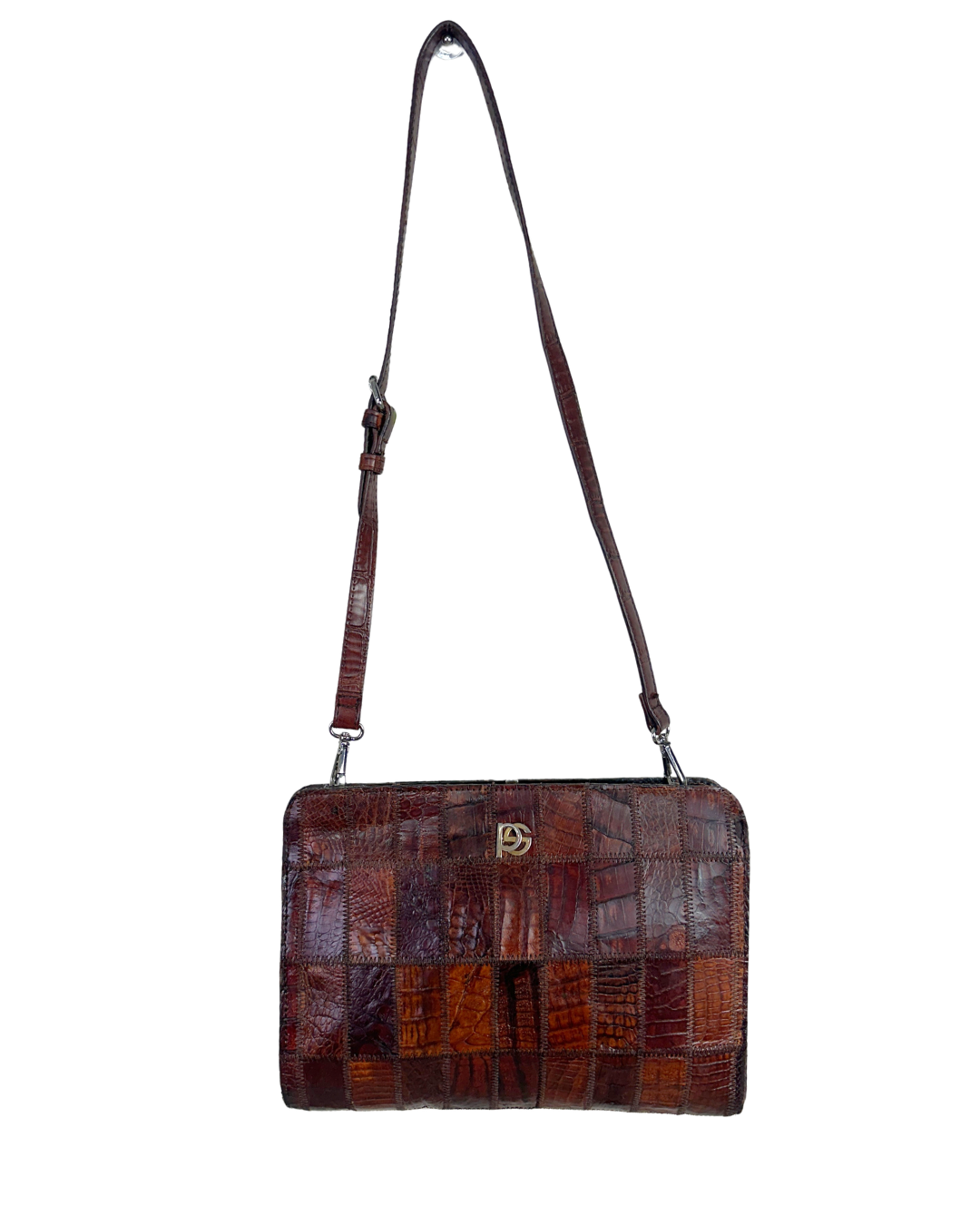 Vintage 1960s Paco's Valencia Crocodile Leather Crossbody Bag