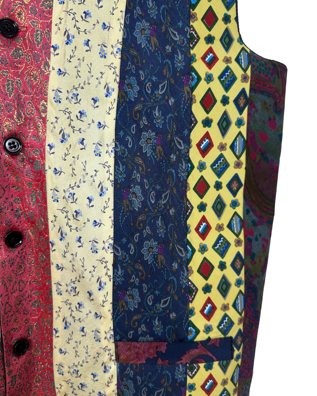 Retied Upcycled Necktie Vest Medium