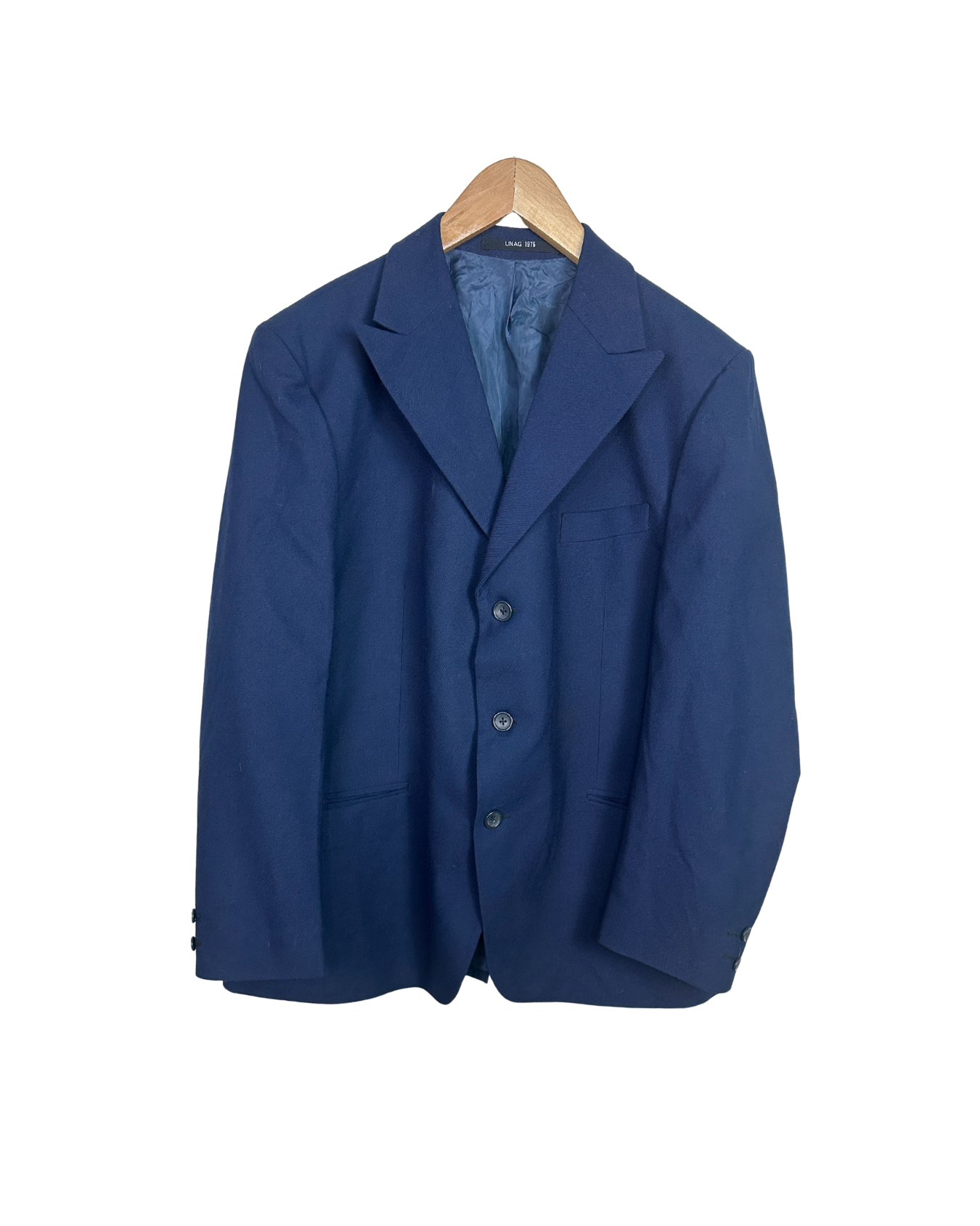 Vintage UNAG 1976 Navy Blue Blazer - Virgin Wool Blend
