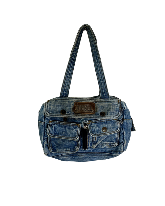 Vintage Diesel Denim Satchel Bag