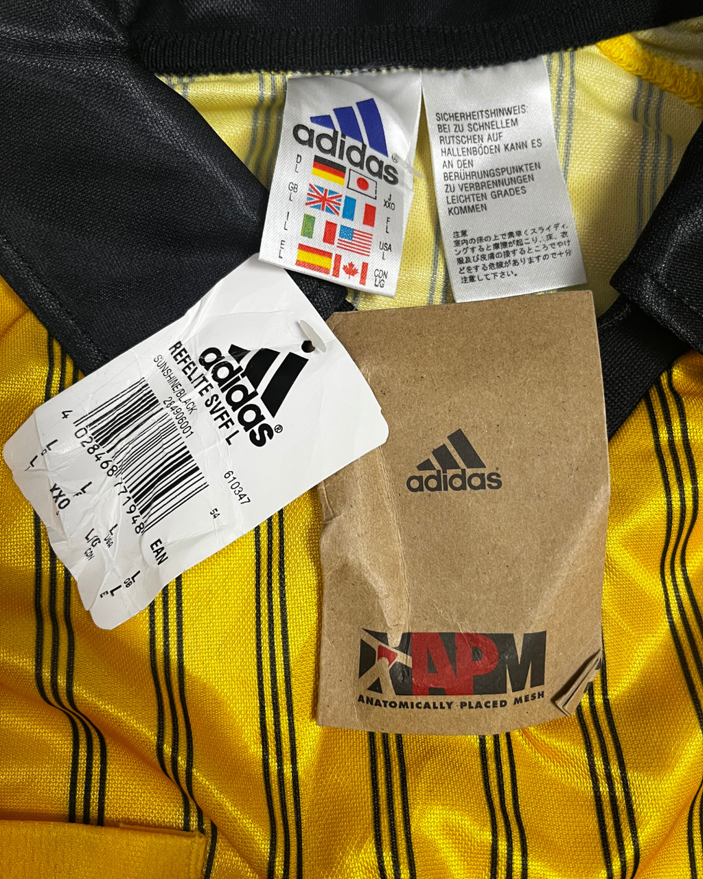Deadstock Mens 1999-00 Sweden FA adidas Referee Shirt - Large