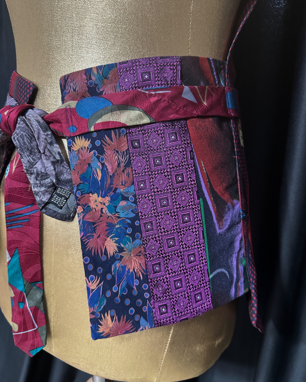Handmade Upcycled Tie Halter Vest Top & Choker