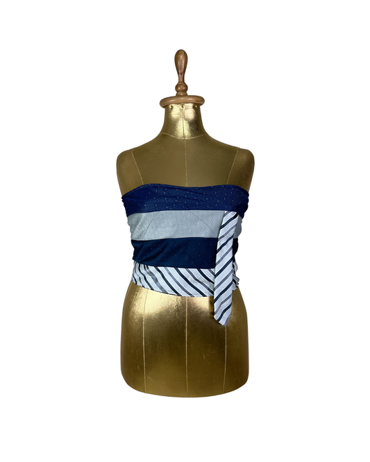Handmade Upcycled Tie Tube Top