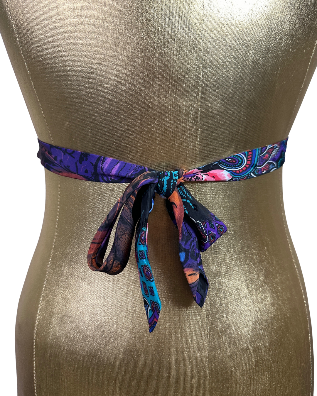 Handmade Upcycled Necktie Halter Vest Top with Choker XS-M