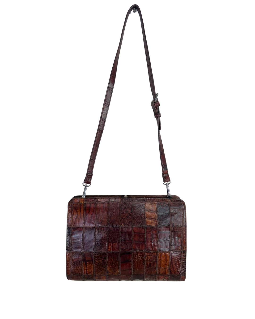 Vintage 1960s Paco's Valencia Crocodile Leather Crossbody Bag
