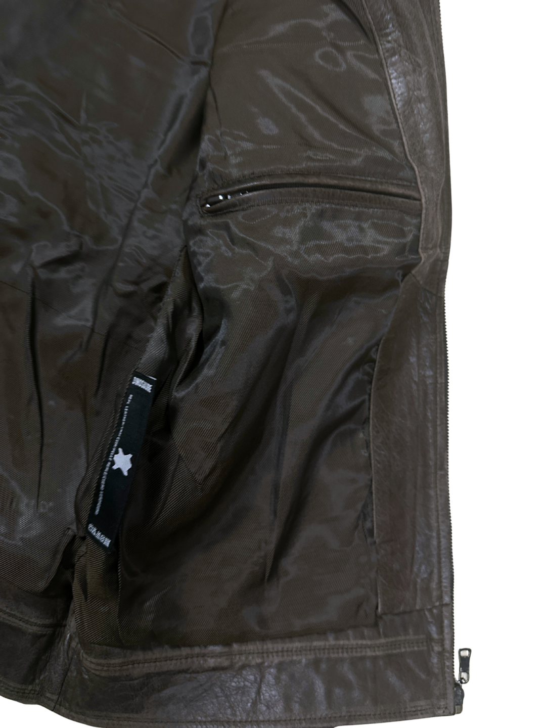 Vintage Club D Dark Brown Leather Moto Jacket 2XL