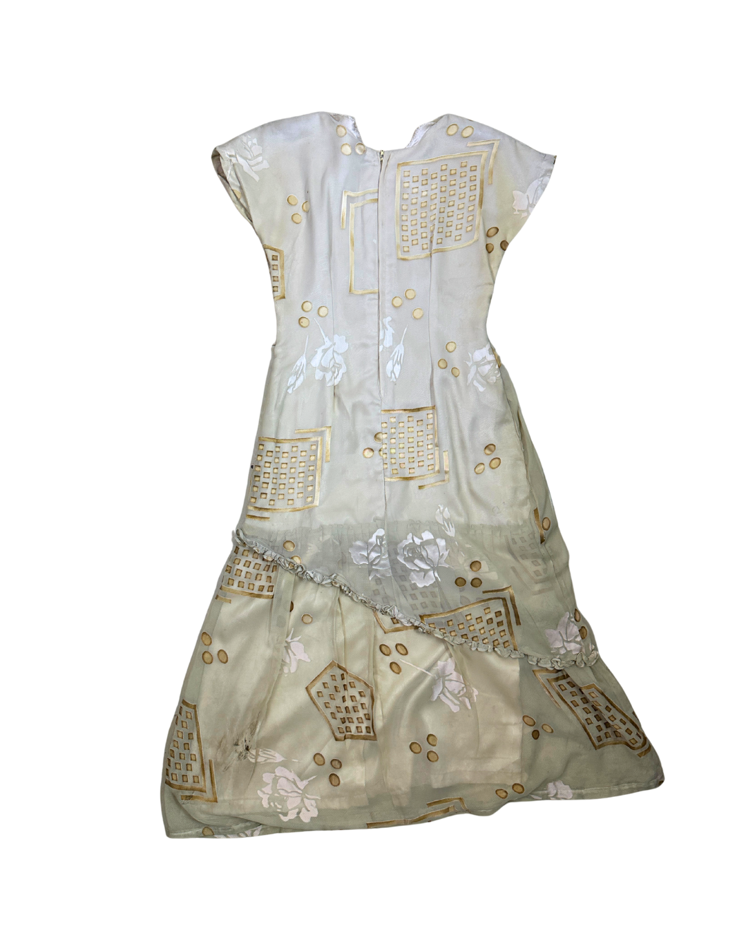 Vintage Boho Satin-Lined Maxi Dress