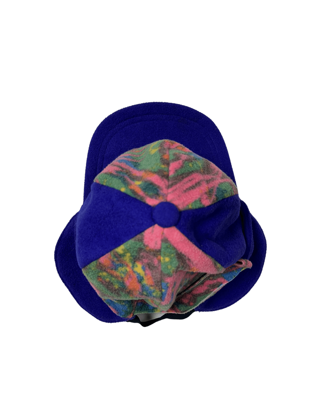 90s Abstract Fleece Trapper Cap - Funkify
